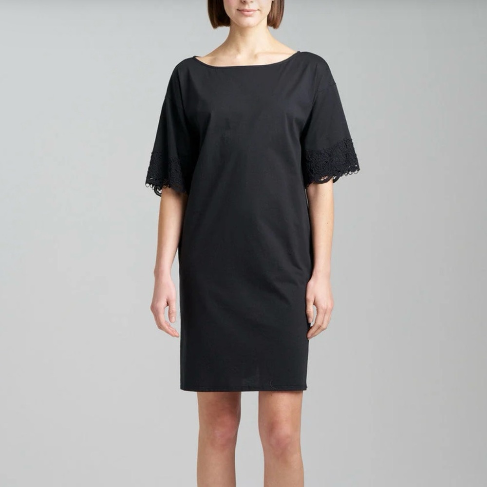 Natori Bliss Harmony Sleep shirt Nightgown Black lace New NWT Black Medium M